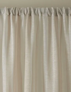 Stripe Sheer Voile Panel Slot Top Curtain