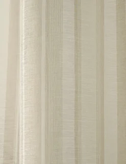 Stripe Sheer Voile Panel Slot Top Curtain