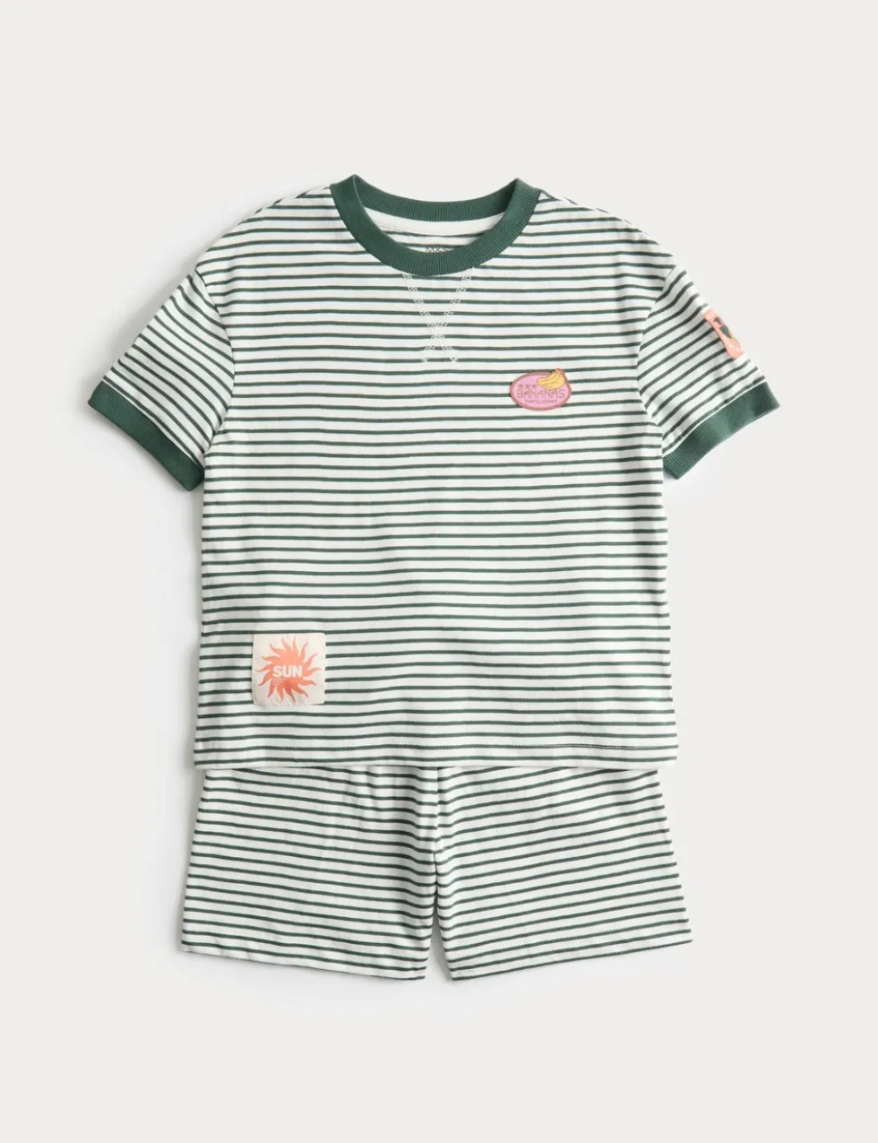 Striped Badge Short Pyjamas (1-8 Yrs)
