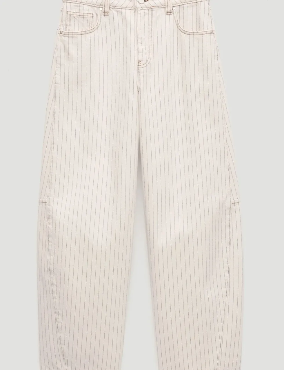 Striped Barrel Leg Jeans