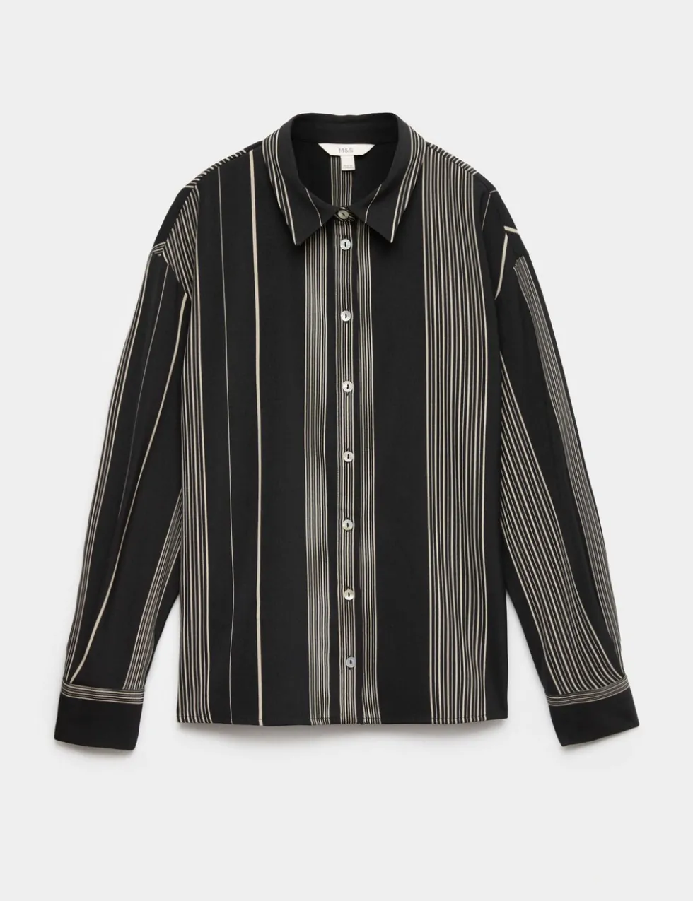 Striped Collared Button Through Shirt