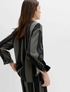Striped Collared Button Through Shirt