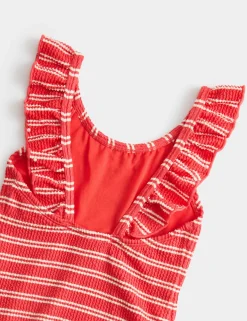 Striped Frill Swimsuit (2-8 Yrs)