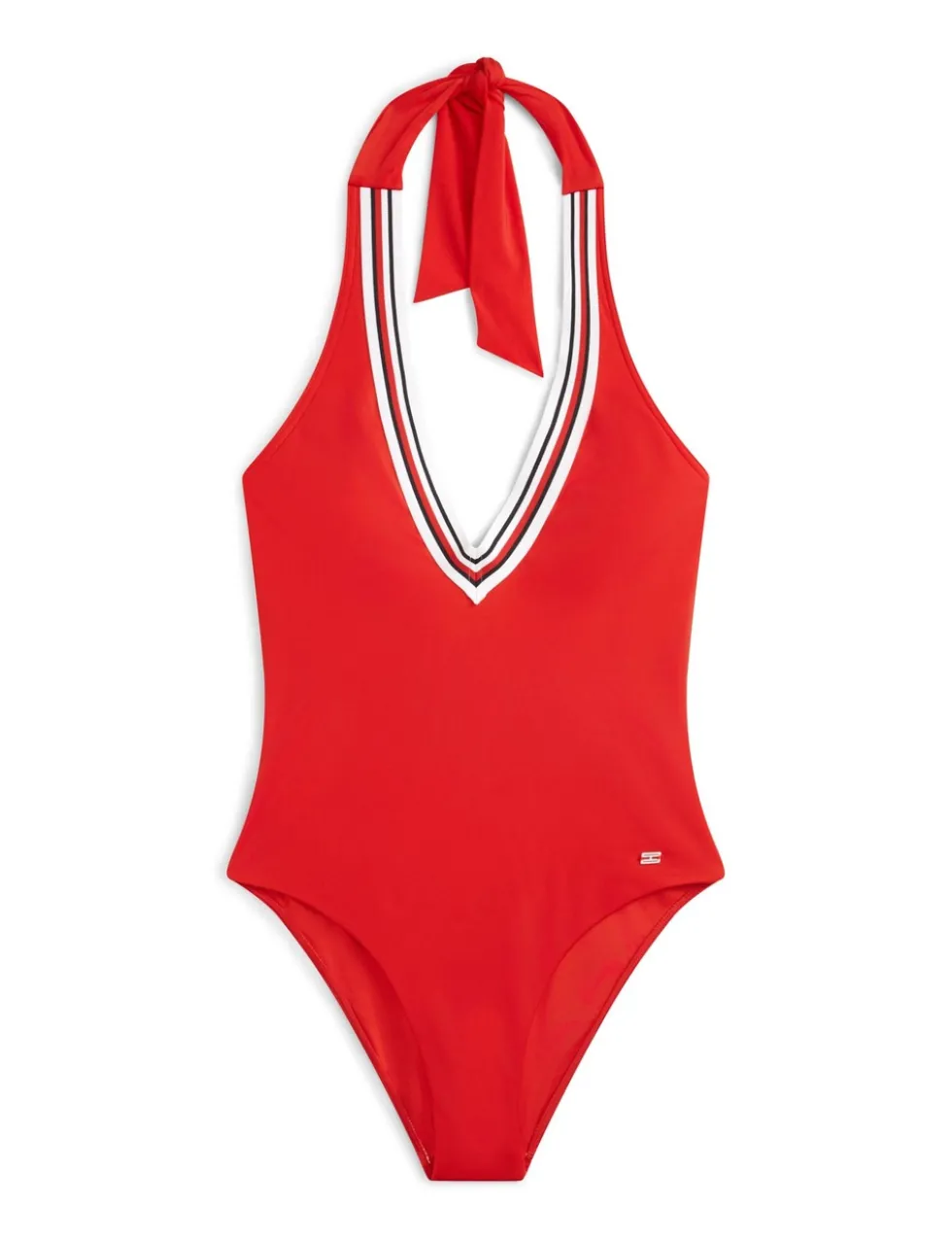 Striped Halterneck Swimsuit