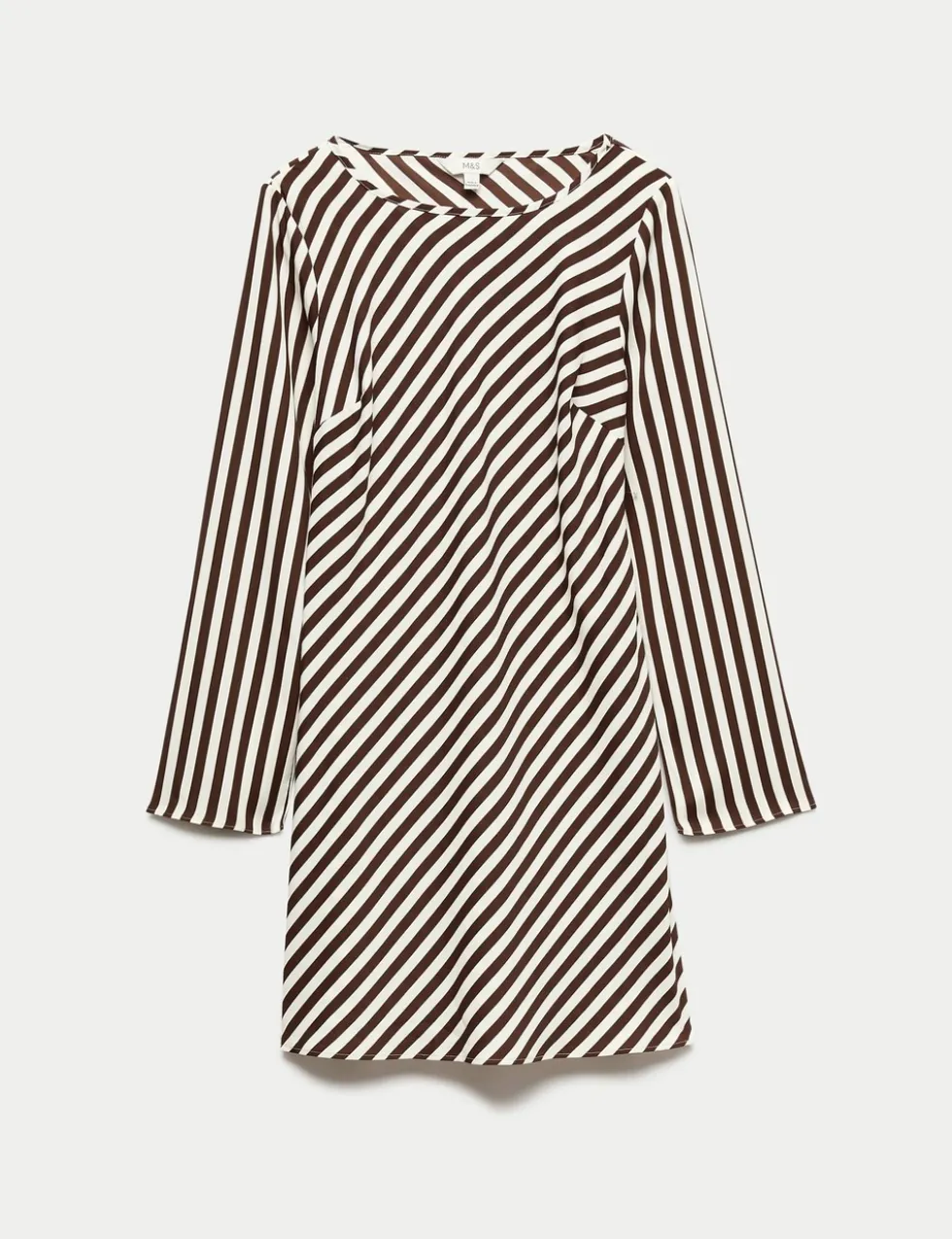 Striped Long Sleeve Mini Shift Dress
