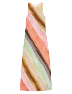 Striped Midaxi Column Dress