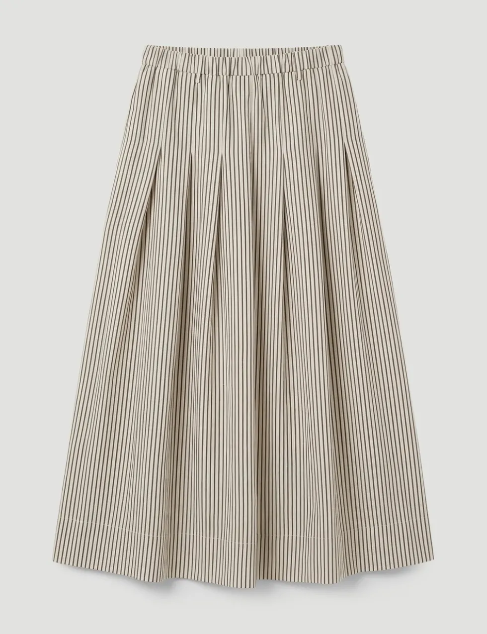 Striped Midi A-Line Skirt