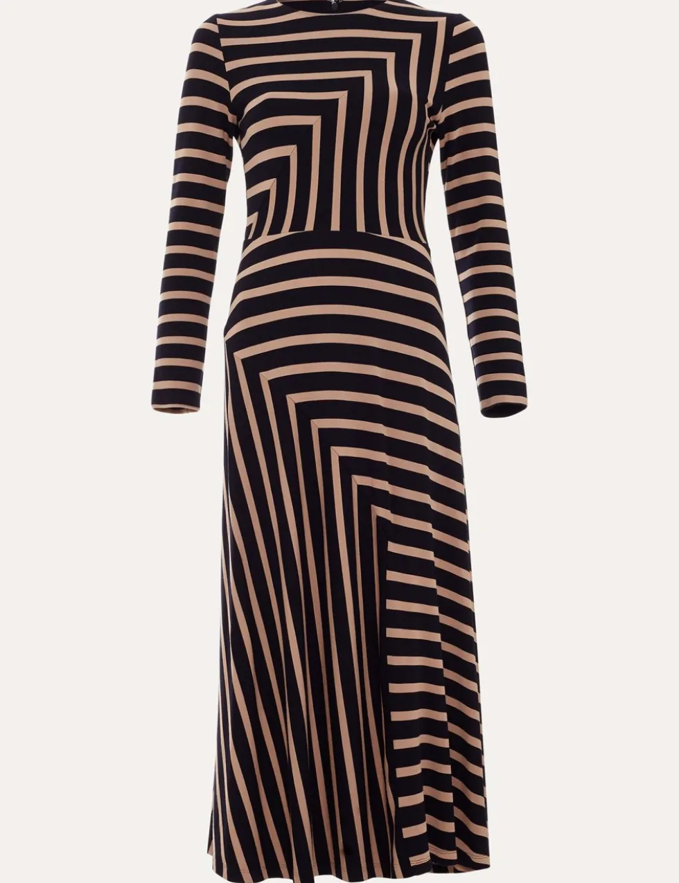Striped Midi Waisted Dress