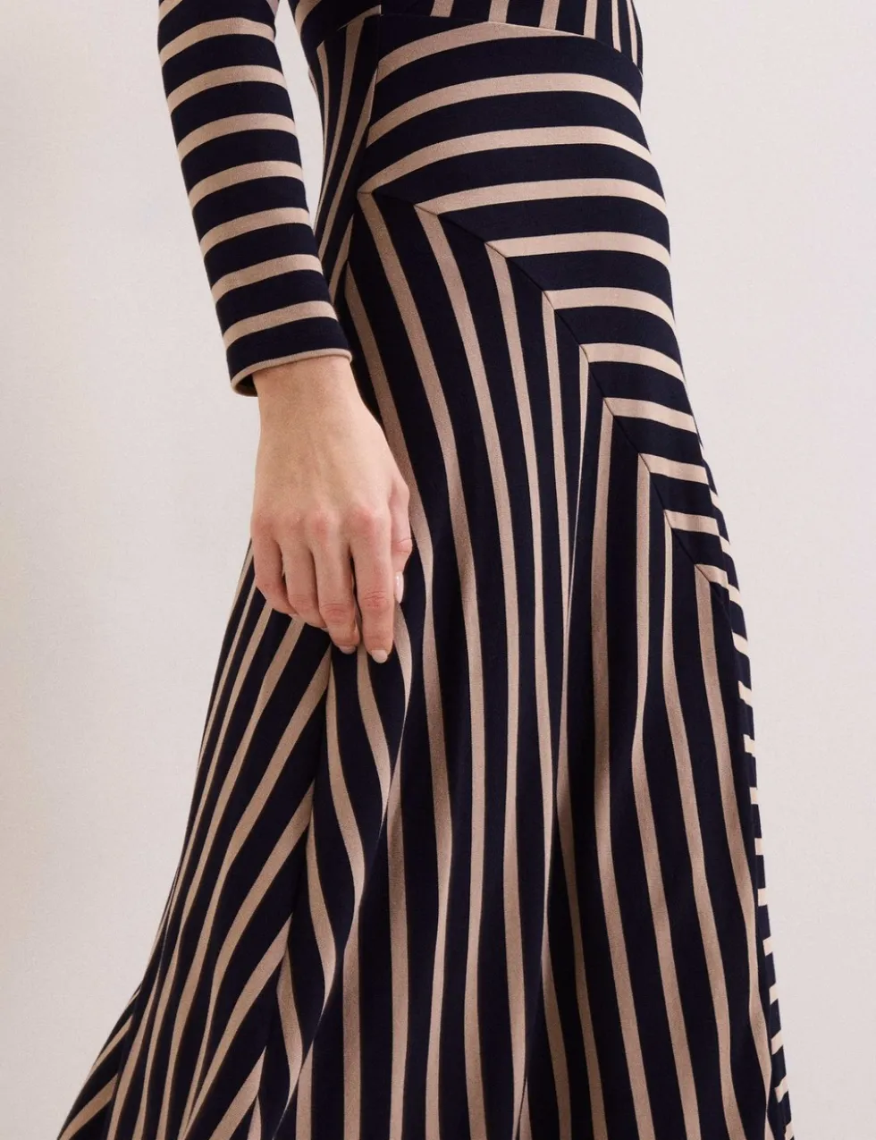 Striped Midi Waisted Dress