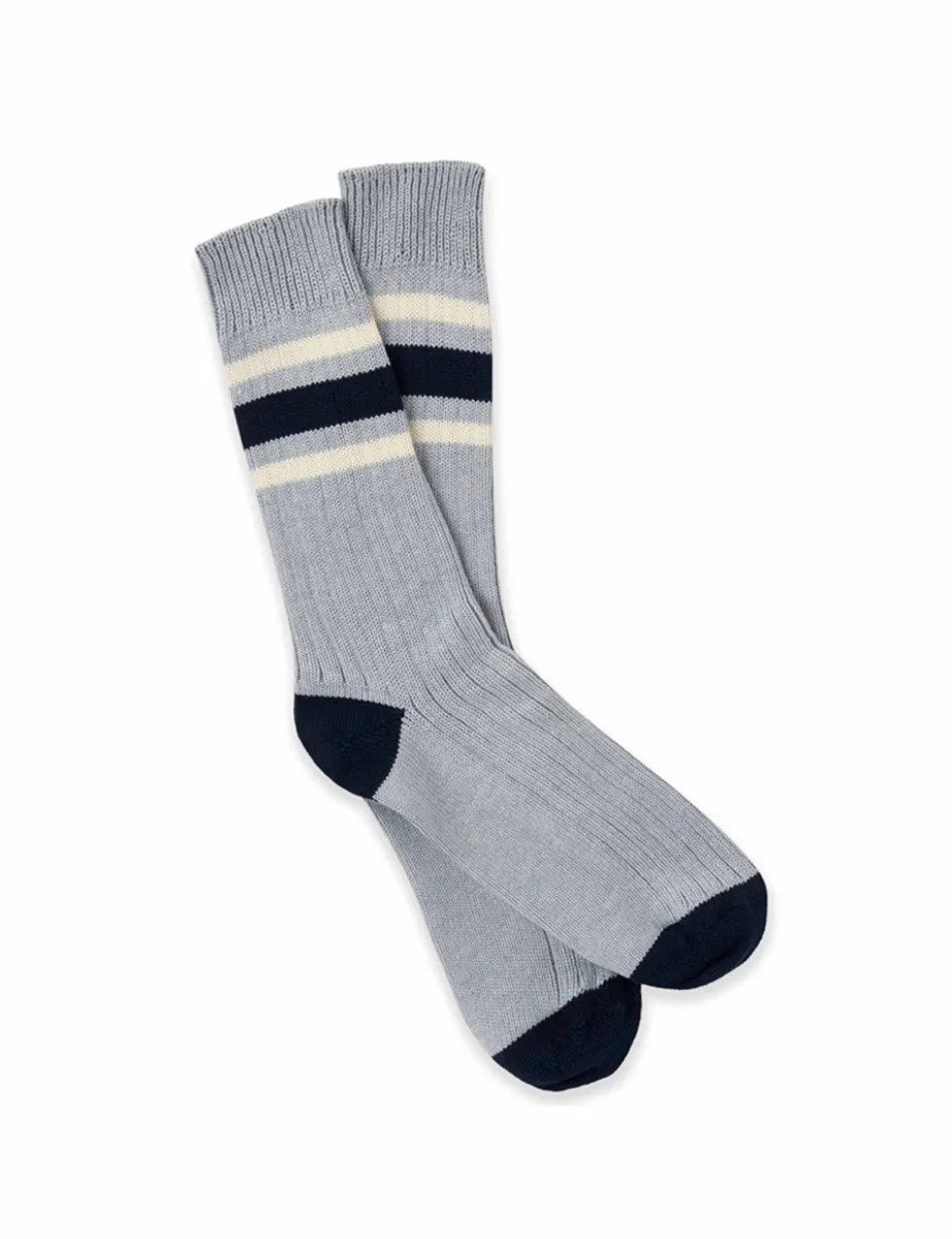 Striped Pure Cotton Ribbed Socks