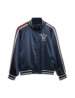 Striped Relaxed Track Jacket