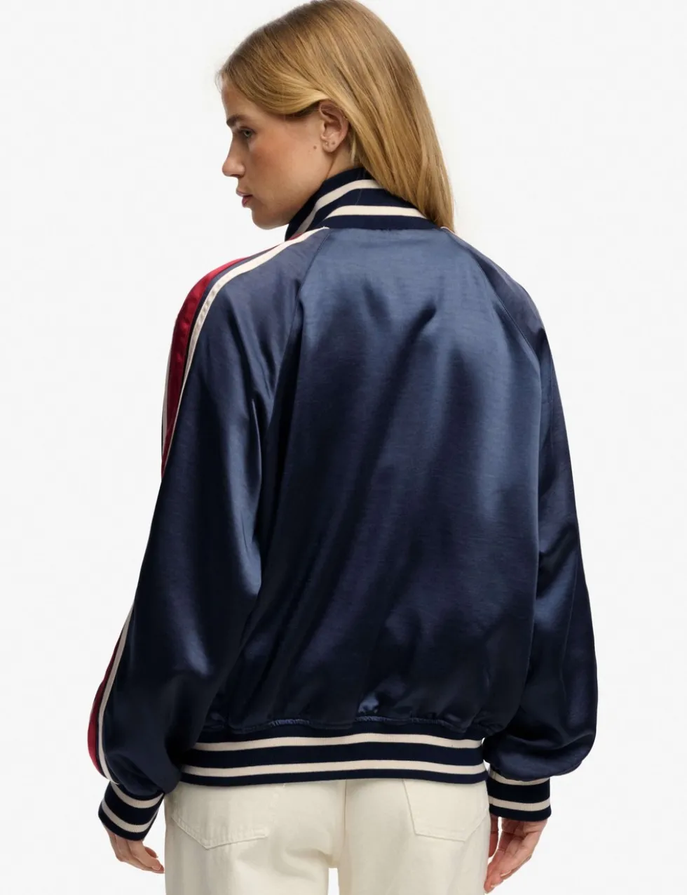 Striped Relaxed Track Jacket