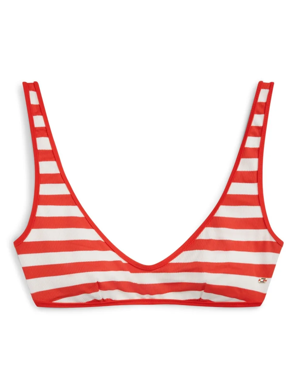 Striped Scoop Neck Bikini Top