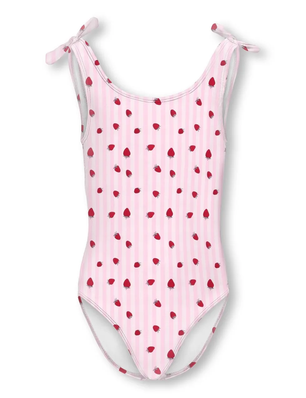 Striped Strawberry Knot Detail Swimsuit (7-14 Yrs)