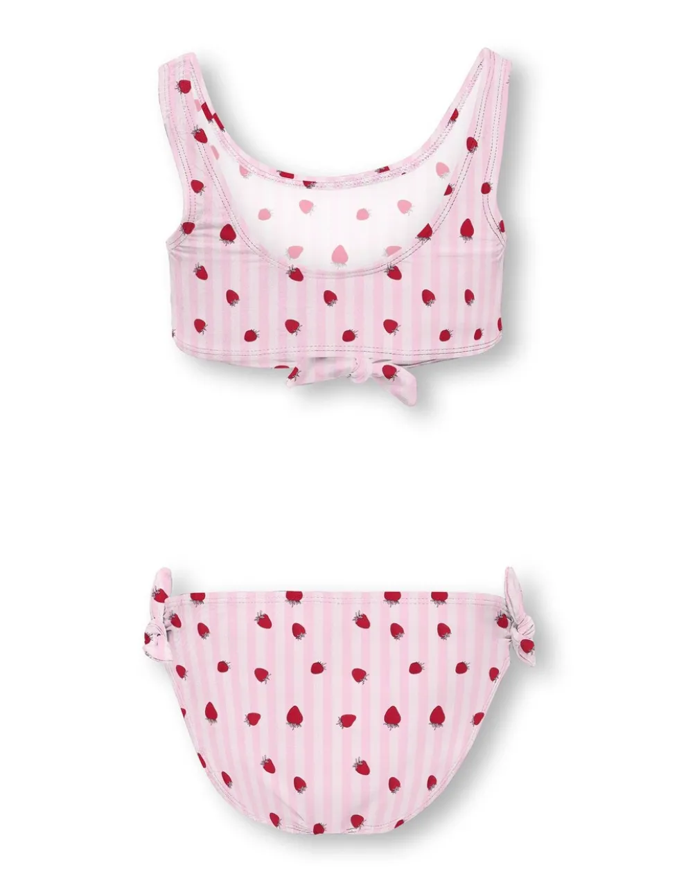 Striped Strawberry Knot Detail Bikini (7-14 Yrs)