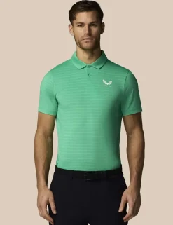 Striped Technical Stretch Polo Shirt