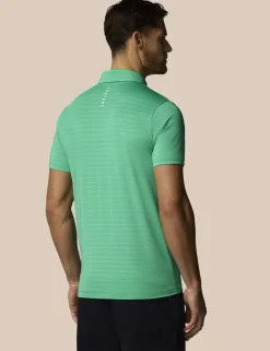 Striped Technical Stretch Polo Shirt