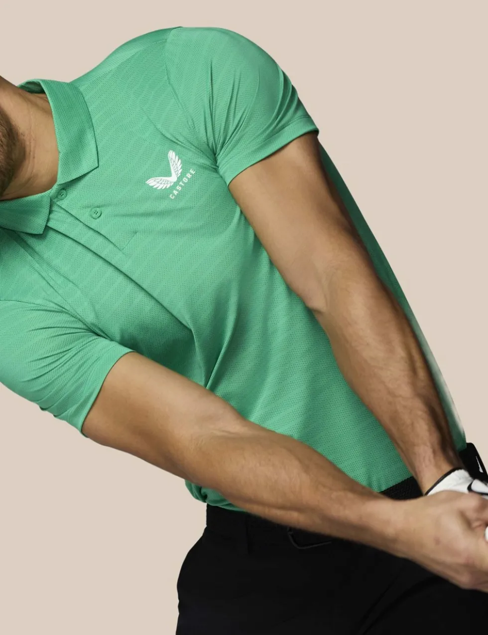 Striped Technical Stretch Polo Shirt