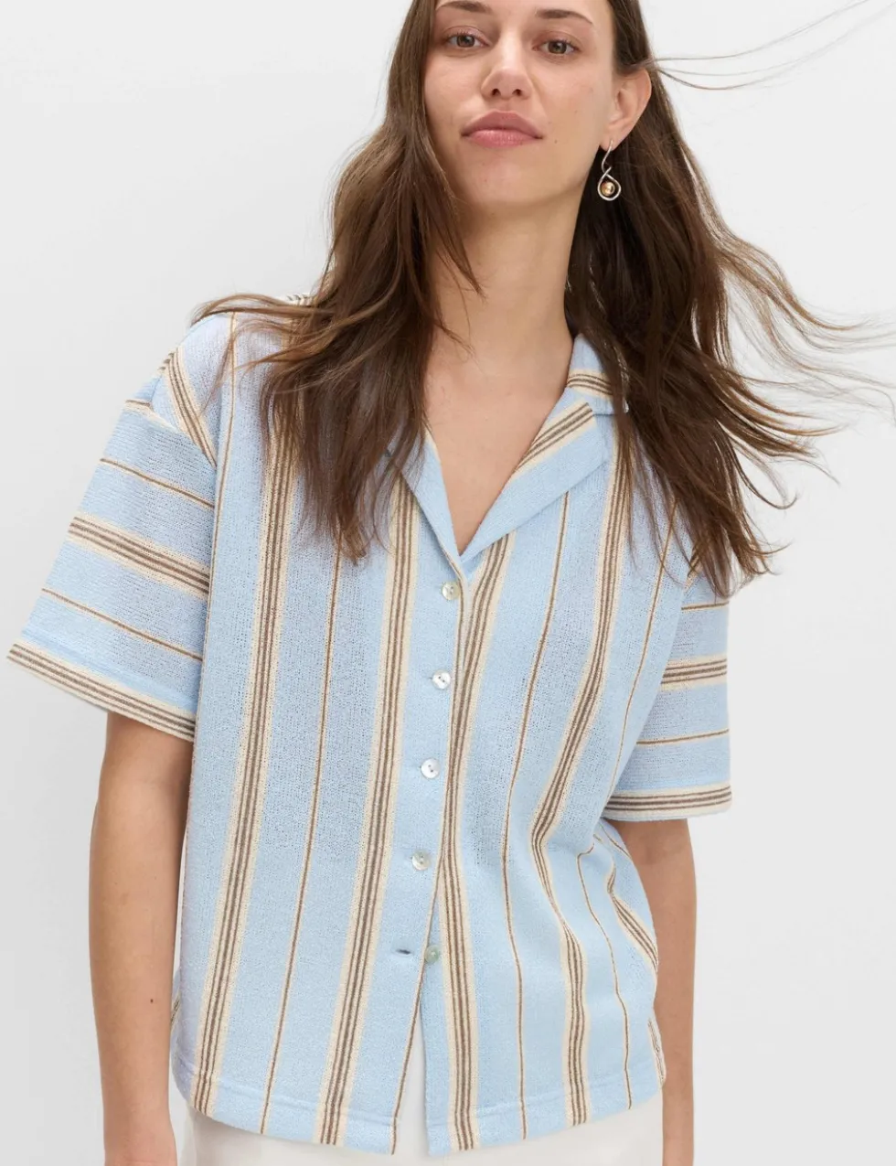 Striped Textured Resort Shirt