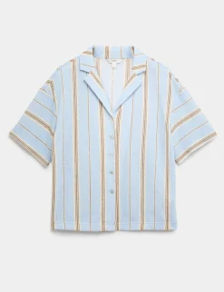 Striped Textured Resort Shirt