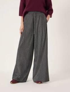 Striped Wide Leg Trousers