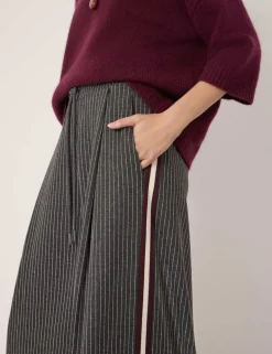 Striped Wide Leg Trousers