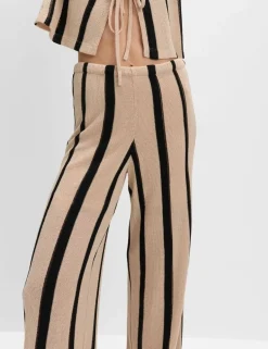 Striped Wide Leg Trousers
