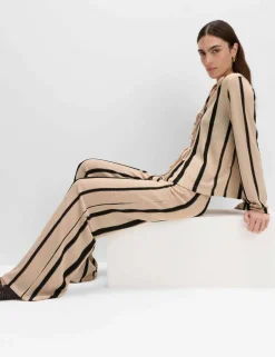 Striped Wide Leg Trousers
