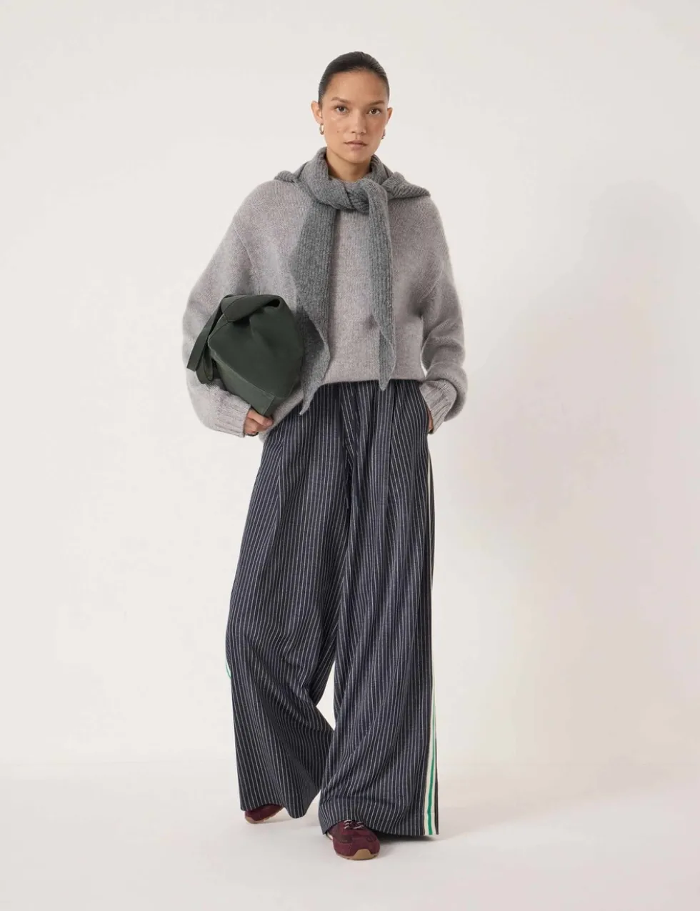 Striped Wide Leg Trousers