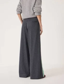 Striped Wide Leg Trousers