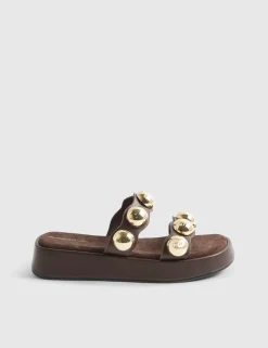 Studded Flatform Sandals