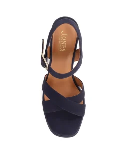 Suede Ankle Strap Block Heel Platform Sandals