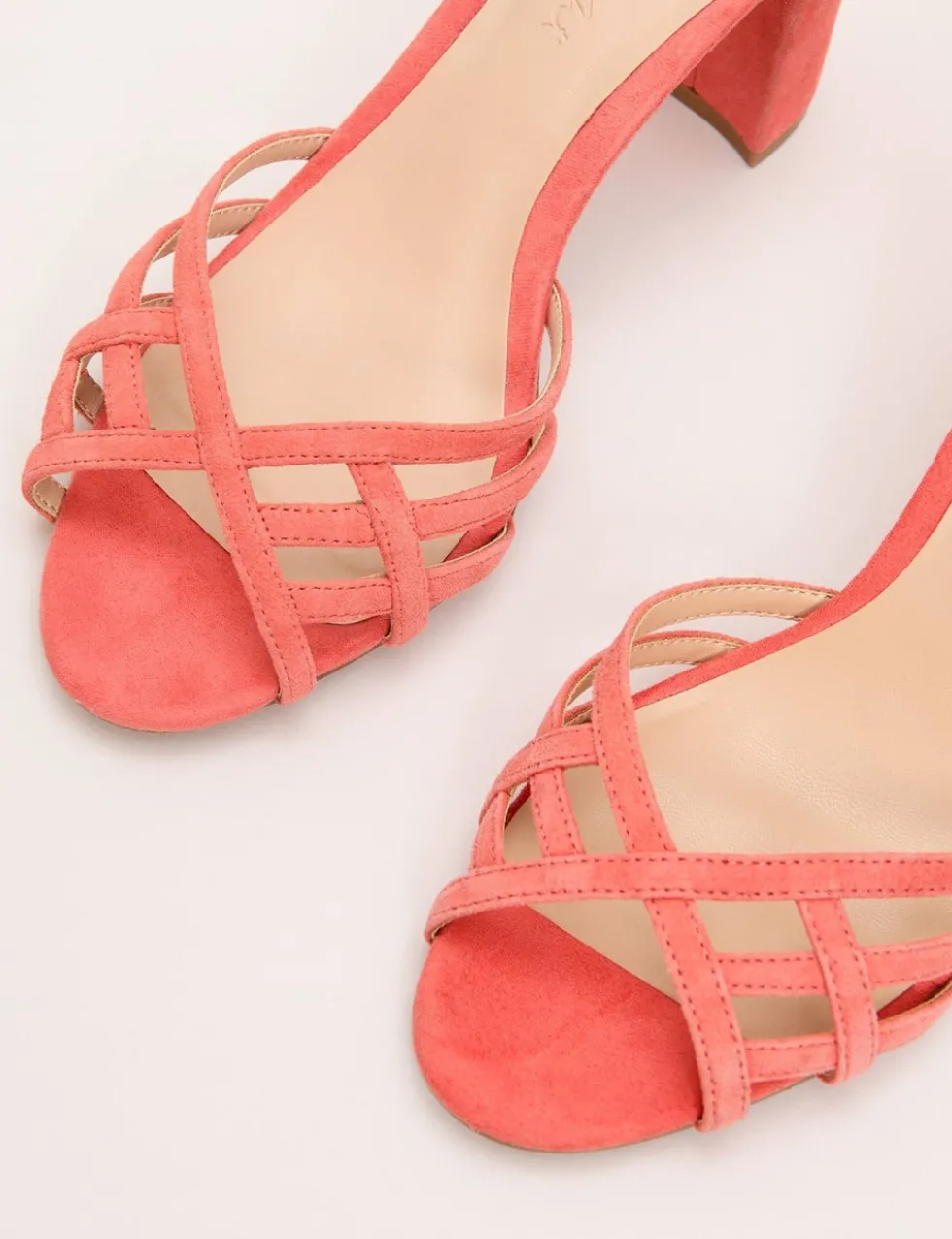 Suede Ankle Strap Block Heel Sandals