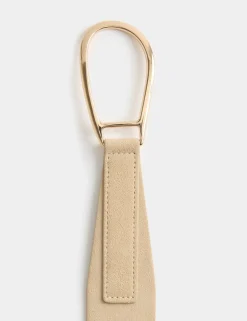 Suede Asymmetric Buckle Waist Belt