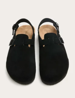 Suede Backstrap Mules