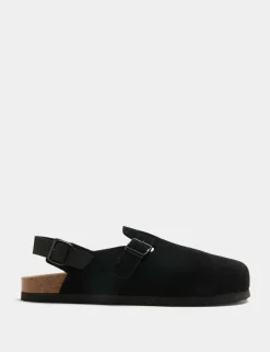 Suede Backstrap Mules