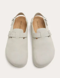 Suede Backstrap Mules