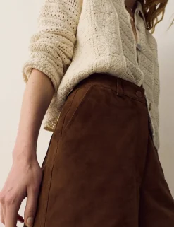 Suede Bermuda Shorts