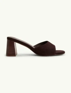 Suede Block Heel Mules