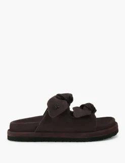 Suede Bow Detail Sandals