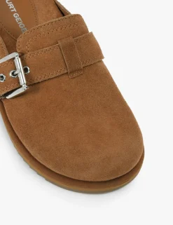Suede Buckle Clogs
