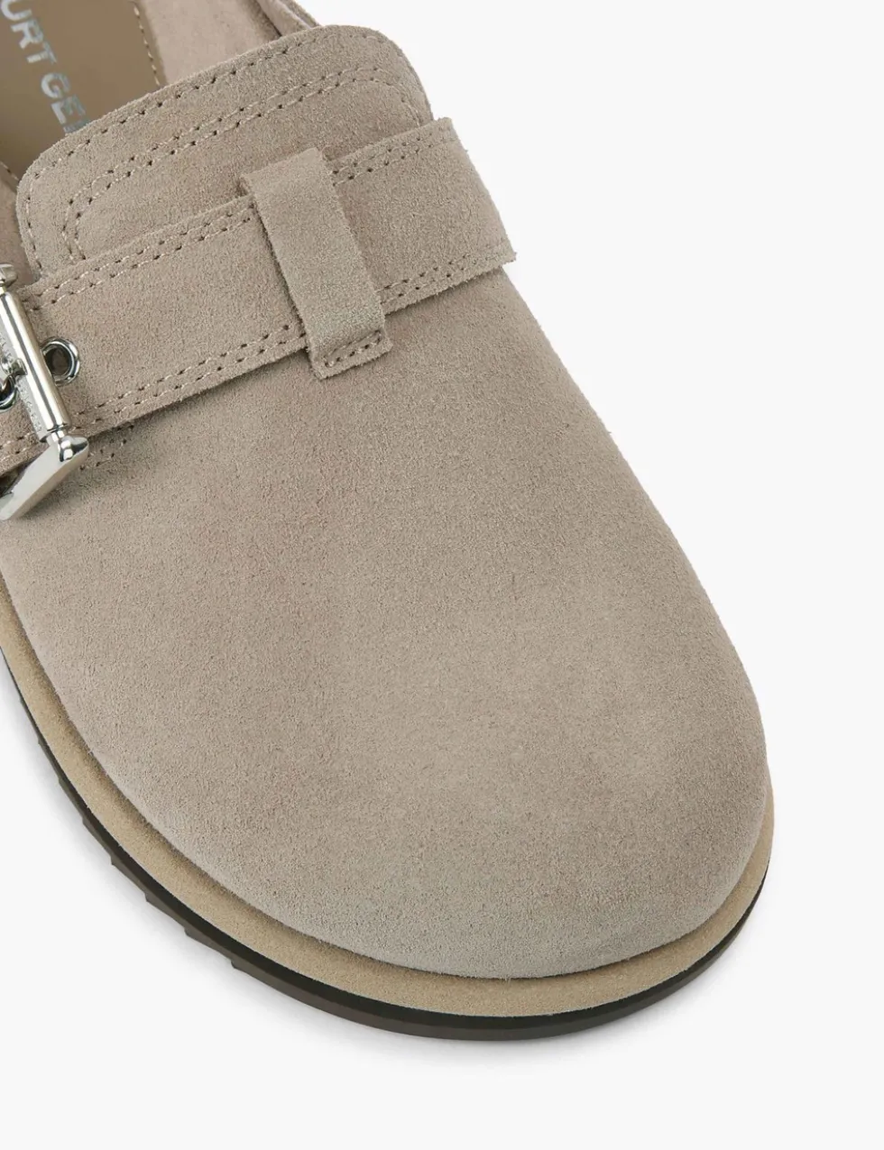 Suede Buckle Clogs