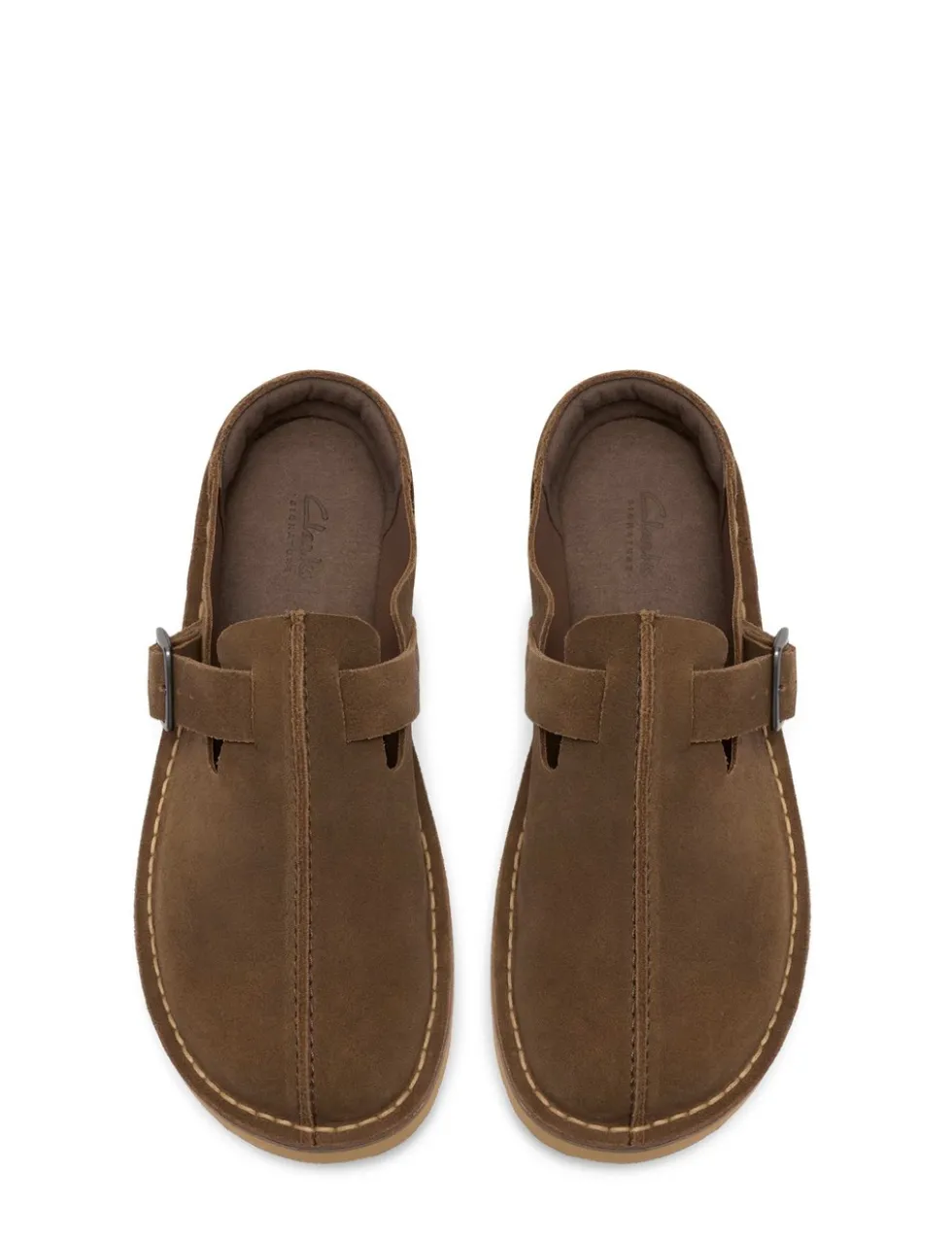 Suede Buckle Mules