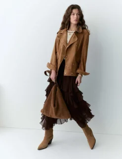 Suede Collared Biker Jacket