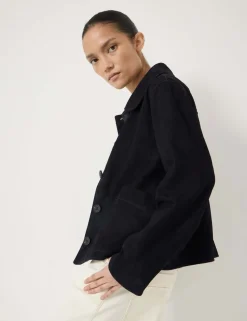 Suede Collared Jacket