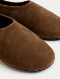 Suede Flat Ballet Pumps