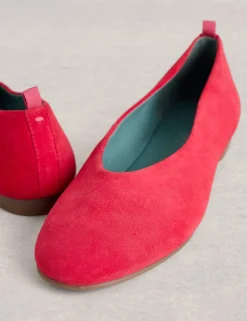 Suede Flat Ballet Pumps