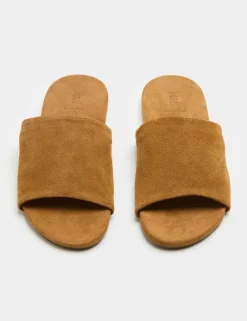 Suede Flat Mules