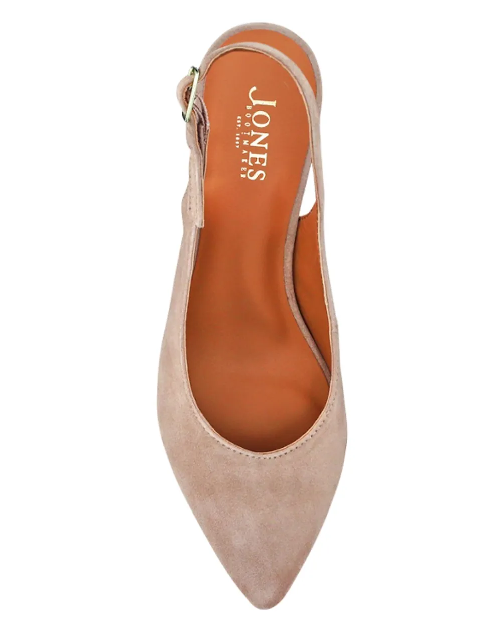 Suede Kitten Heel Pointed Slingback Shoes