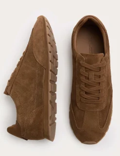 Suede Lace Up Runner Trainers